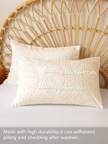 1 pieza/2 piezas/4 piezas Juego de Fundas de Almohada Acolchadas de Microfibra Acogedoras (Almohada Interior No Incluida), Suaves y Cómodas, Adecuadas para Todas las Estaciones, Regalo de Navidad - Beis - Ver 8