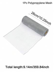 1Roll 10 Yards Christmas Mesh Ribbon For Wreaths, Christmas Tree Toppers, Beige White Gold Glitter Foil Decorative Mesh Rolls For DIY Wreath Bow Ribbon Christmas Tree Decor Seasonal Craft&Home Decor Christmas Decorations 2025 Room Decor Winter Christmas Decorations Home Christmas Gifts Christmas Decor