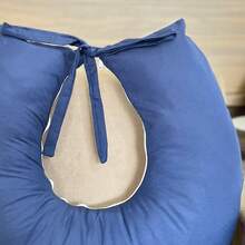 Laura Baby Nursing Pillow With Zippered Loop And Soft Removable Cover 100% Cotton - Marine - View 2