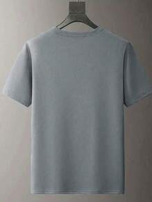Men's Casual Summer T-Shirt With Cross And Lion Pattern And Round Neck - 白色 - 查看 3