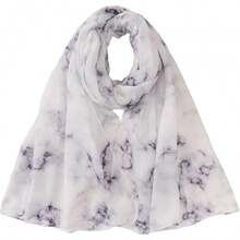 ZGMYC Watercolour Floral Printed Hijab Scarf For Women Soft Modal Cotton Instant Hijab Head Wraps Shawls Long Scarveshalloween - 顏色 4 - 查看 1