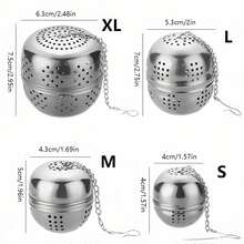 1 Leak-Proof Tea Filter Ball - Perfect For Tea, Spices And Seasonings, Spice Brewer, Seasoning Ball, Tea Brewer, Mesh Tea Filter Net, High-Quality Tea Filter Net, Stainless Steel Mesh Tea Filter Net, Mesh Tea Filter Net, Creative Separable Tea Set, Tea Set Kitchen Accessory