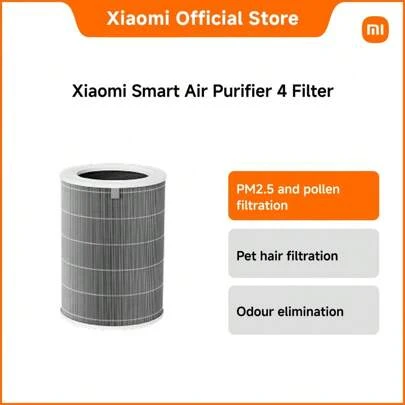  Smart Air Purifier 4 Filter – Replacement Cartridge For Xiaomi Purifier 4 Black Cylindrical Design 210*293mm HEPA Filtration System Home Dust Odor PM2.5 Removal Core M16R-FLP-GL
