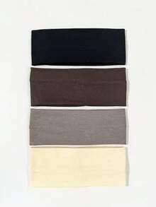 8pcs/Set Solid Color Breathable Moisture-Wicking Sports Headbands, Suitable For Gym, Workouts, Running, And Daily Wear Hair Band Turban Headband Sweatband, Hairband Fall Winter Hair Accessories For Women For Vacation Outfits Woman Elegant Scarf Women Bandanas Soft Headwrap