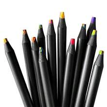 Creative Multi-Color Painting Pencils. Black Pencil Body + Vibrant Pencil Tips, One Stroke Draws Colorful Hues, Essential For Drawing & Journaling! - Multicolor - View 4
