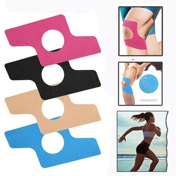 2/4/6/9Pcs Precut Kinesiology Tape For Knees, Knee Support Stability Athletic Tape, Waterproof & Elastic,Breathable Hypoallergenic