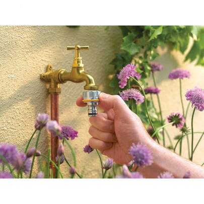 Hozelock 2041 Pro Metal Threaded Tap Connector 12.5-19mm (1/2-3/4in) (Multi Colour) - (TK11991)