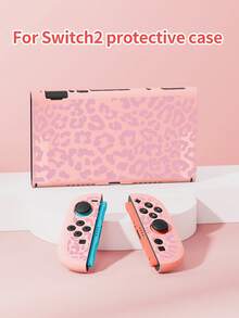 Switch 2 (2025) 配件，粉色豹纹，兼容 Switch 2/Switch OLED/Switch NS 保护壳、收纳袋、带卡槽的底座保护套、游戏卡包。保护您的设备，是送给 Switch 玩家的最佳礼物 - 彩色 - 查看 14