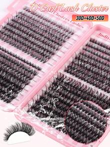 CMAYOME 640 睫毛 D-Curl 睫毛延长套装，大容量组合睫毛套装，DIY 睫毛延长套装，30D+40D+50D 睫毛簇，D-Curl 个人睫毛套装，含睫毛粘合剂和密封剂，以及 9-16mm 混合睫毛延长套装睫毛簇套装，睫毛，睫毛，假睫毛 - 彩色 - 查看 7