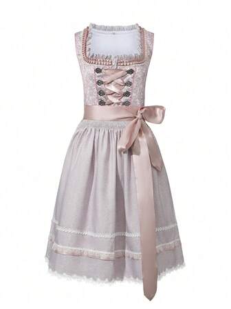 慕尼黑啤酒节服装女士两件套德国传统啤酒服饰万圣节