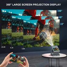 DONGYING Home Projector, High Definition, Supports Mobile Phone Connection, Swivel Stand, Projection, Touch Screen, Suitable For Bedroom Wall Projection - UK Plug(220-240V) - View 6