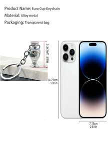 足球运动树脂奖杯 - 树脂雕塑重型英超联赛奖品，体育主题世界冠军装饰物品，是圣诞节、万圣节、复活节、情人节、教师节的节日吊坠礼物，适合游戏迷收集和纪念奖杯、钥匙扣 - 彩色 - 查看 5