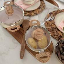 Non-Stick Ceramic Cookware Set With Glass Top 4pcs