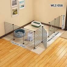Easy Install Indoor Cat Fence, Home Use Rabbit Fence, Dog Cage, Cat Game Fence, Cat Gate, Cat Cage - Multicolor - View 3