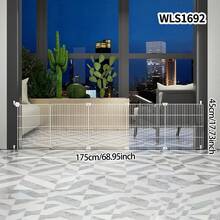 Pet Gate Dog Fence Barrier Isolation Door Small Dog Indoor Cat Rabbit Stair Balcony Enclosure - Multicolor - View 7
