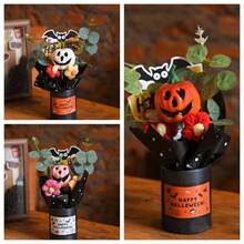Halloween Table Centerpieces Decorations Halloween Table Artificial Flowers Tabletop Decor For Home Kitchen Indoor Party