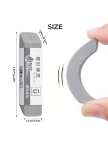 3 件装磨砂半砂橡皮擦 | 学生适用钢笔和中性笔橡皮擦 | 考试级干净，无残留 | 两用可擦设计 - 彩色 - 查看 4