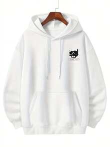 Skull G59 Graphic Streetwear ,Hoodie,Men's Double-Sided Printed Casual And Comfortable Hoodie, Casual And Versatile Coat In Autumn And Winter(1 PC) - 白色 - 查看 2