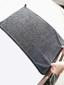 1pc Microfiber Towels For Cars - Extra Large Car Drying Towel, Soft, Ultra Absorbent Quick Drying Vehicle Cleaning Cloth, Lint-Free, Scratch-Free Towel Kit - Black - View 6