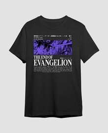 The End Of  Neon Genesis Anime Eva Science Fiction Movie Shinji Ikari Angels Asuka Langley T-Shirt - màu đen - Xem 3
