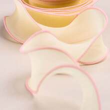 彩色雪纺薄纱缎带，带编织边，DIY蝴蝶结发饰，花店花卉包装，双面烤边薄纱缎带 - 彩色 - 查看 17