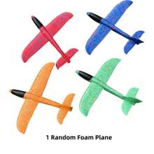 طائرة لعبة خارجية للأطفال من عمر 3-14 سنة، ألعاب رياضية خارجية للأولاد، طائرة زلاجة رغوية متحكم فيها بلمسة زر واحدة ذات طيران طويل، مناسبة لهدايا أعياد الميلاد والهدايا للأولاد