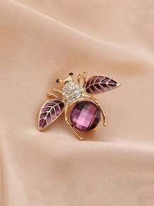1 pieza Broche de abeja de cristal para mujer, accesorios de moda personalizados, insignia de solapa de lujo ligera para traje, vestido, accesorios, encanto para ropa, bolso, escuela, oficina, camisas, chaquetas, joyería, Navidad, Halloween