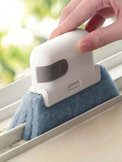 1pc Gray Window Gap Cleaning Brush, For Window Gap, Track, Corner And Bar Cleaning