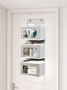 1 件多功能门上收纳袋，1/3/5 层悬挂式收纳袋，带透明窗口，节省空间的收纳盒，适用于衣柜、宿舍、浴室、厨房，适合返校季 - 彩色 - 查看 7