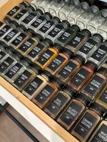 12Pcs 24Pcs 4oz/120ml Glass Spice Jars With Lids Labels, Spice Jars Set, Empty Spice Containers And Square Spice Bottles For Kitchen And Seasoning - Clear - View 1