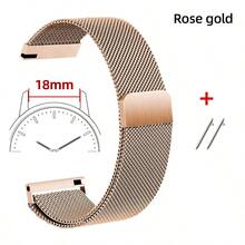 1 件男女通用磁扣米兰环不锈钢表带，兼容三星 Galaxy Watch 6/5/4、手表、手表、22 毫米 20 毫米 18 毫米 - 平口磁吸米蘭帶 - 查看 25