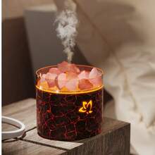 Crystal Salt Stone Aromatherapy Machine Colorful Atmosphere Light Atomization Humidification 160ml Large Capacity Multiple Scenarios Suitable For Office, Living Room, Bedroom - Multicolor - View 9