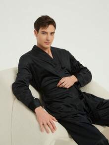 طقم ملابس رجالي كاجوال من الفليس الألماني للشتاء، تتكون من ملابس علوية وبنطلون