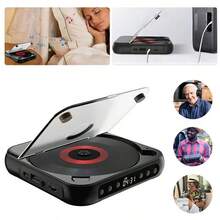 1 Piece Portable Rechargeable Bluetooth CD Player Hi-Fi Stereo Sound Transparent Cover Retro Modern Design Supports CD CD-R CD MP3 Durable Metal Plastic Audio Player For Home Car Travel Daily Use - Black - View 9