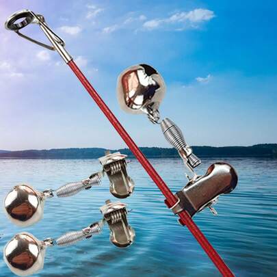 8pcs Fishing Rod Alarm Bells - Clip Indicator For Sea Fishing -Alert Bell For Increased Catch Rate