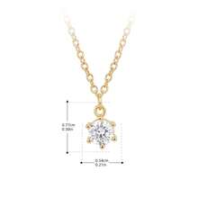 1pc Silver Single Diamond Small Pendant, Fashionable Copper Lock Clavicle Chain, High-Grade Short Necklace, Women's Daily Casual Accessory,Sentimental Crown Solitaire Necklace - Gold & Silver Two - Tone, Sparkling Cubic Zirconia Pendant, Meaningful Gift For Women & Girls, Perfect For Birthdays, Anniversaries & Special Moments, Daily Reminder Of Love