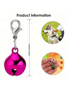 5/3/1 pieza Cascabeles multicolor para mascotas, dijes para collares de gato, adorno decorativo navideño, ornamento artesanal DIY, regalo de San Valentín para novio/novia, mujer, decoración de habitación, regalo de Navidad