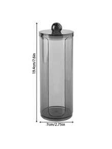 1/3 Gói Hộp Đựng Tăm Bông Trong Suốt Nhựa Đen Lọ Đựng Thuốc Bộ Phụ Kiện Phòng Tắm Hộp Đựng Đồ Trang Điểm Tăm Bông, Bông, Miếng Lót, Chỉ Nha Khoa - Nhiều màu - Xem 11