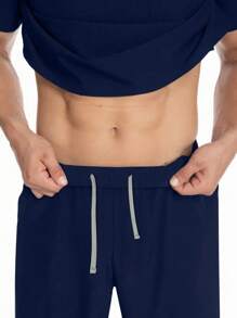 男士短袖护士/医生制服套装，兽医/医护人员服装