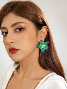 imoli Flower Design Earrings Valentines - Multicolor - View 6