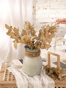 1/2 片秋玫瑰叶，仿真丝植物，适合婚礼派对，秋季花卉茎装饰，适合 DIY 家居花园壁炉农舍聚会秋季装饰