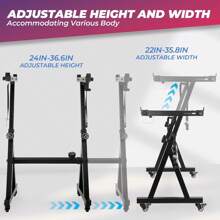 GCCSJ Piano Keyboard Stand And Bench Set,Adjustable Keyboard Stand,Portable Piano Stand,Piano Keyboard Stand & Bench Set - Adjustable 54-88 Key Electric Piano Stand With Wheels & Headphone Holder | Portable Keyboard Stand For Home, Studio & Stage Performances | Sturdy X-Frame Design With Quick-Release Lock - 黑色 - 查看 2