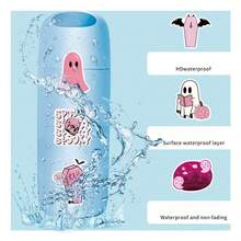 OHOME Halloween Stickers | 52pcs Halloween Party Gifts - Halloween Games Toys Gifts Party Supplies - Crafts Accessories Snacks Bulk Suitable For Classroom, Halloween Party Gifts, Halloween Decorations, New Pink Halloween Graffiti Stickers Cute Ghost Skeleton Decor Stickers For Phone, Skateboard, Cutting Film