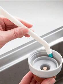 2/4 件套软毛奶瓶清洁刷 - 温和擦洗，易于清洁和存放，适用于厨房和水瓶，白色和青色手柄，奶瓶清洁剂 | 符合人体工程学的手柄 | 耐用塑料 - 白色 - 查看 8