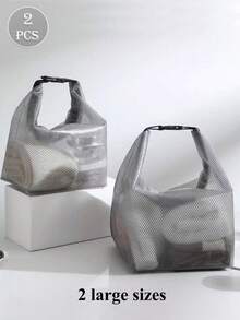 Große wasserdichte Aufbewahrungstasche, Reise Make-up Organizer Handtasche, Kordelzugbeutel für Männer & Frauen, Outdoor Schwimmen Fitness Kulturtasche mit Trocken- und Nassfach