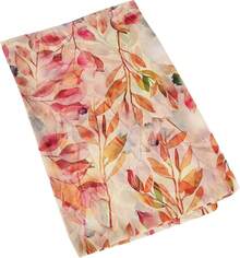 100% Mulberry Silk Scarf For Women Lightweight Long Scarves Beach Wraps Cover Up -Travel Photography Scarfhalloween - Beige Pink Floral - 查看 11