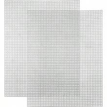 2 件 33x50cm 塑料网 用于钩针和缝纫工艺品的塑料网 DIY 手工缝纫配件礼品 免费裁剪设计 塑料网袋钩针衬里网 - 黑色大孔網 - 查看 2
