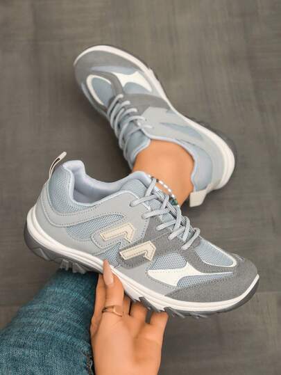 拼布女鞋，时尚运动鞋，系带运动鞋，厚底鞋，休闲运动鞋，黄色女鞋，户外跑步鞋，厚底运动鞋，女士运动鞋