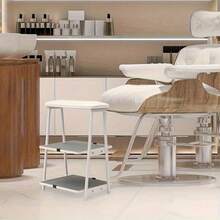 Nagel-Kunst Stativ aus Edelstahl - Keine Stromversorgung erforderlich, höhenverstellbar und 3-stufiges Ablageregal, geeignet für Maniküre, Pediküre, Spa, Salon - langanhaltend Salonausstattung, moderne Salonmöbel, stabile Konstruktion, für Spa-Besitzer