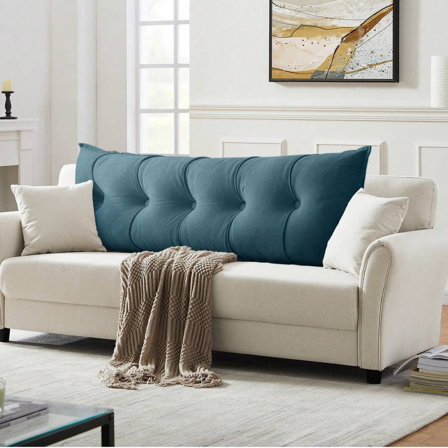 Modern Bed Headbord Wedge Pillow Back Support Reading Pillow For Sofa Bed Daybed Pillows For Long Sitting - Blue - View 1